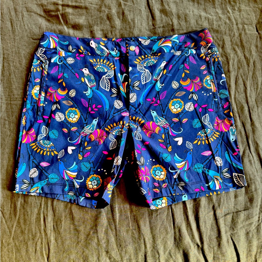 MR. TURK Navy Print Swim Trunks